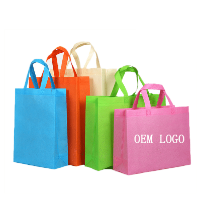Custom Printed Logo Colorful Non Woven Reusable Shopping Tote Bag for ...