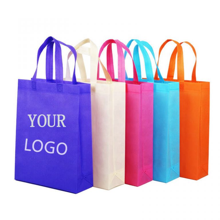 Custom Printed Logo Colorful Non Woven Reusable Shopping Tote Bag for ...