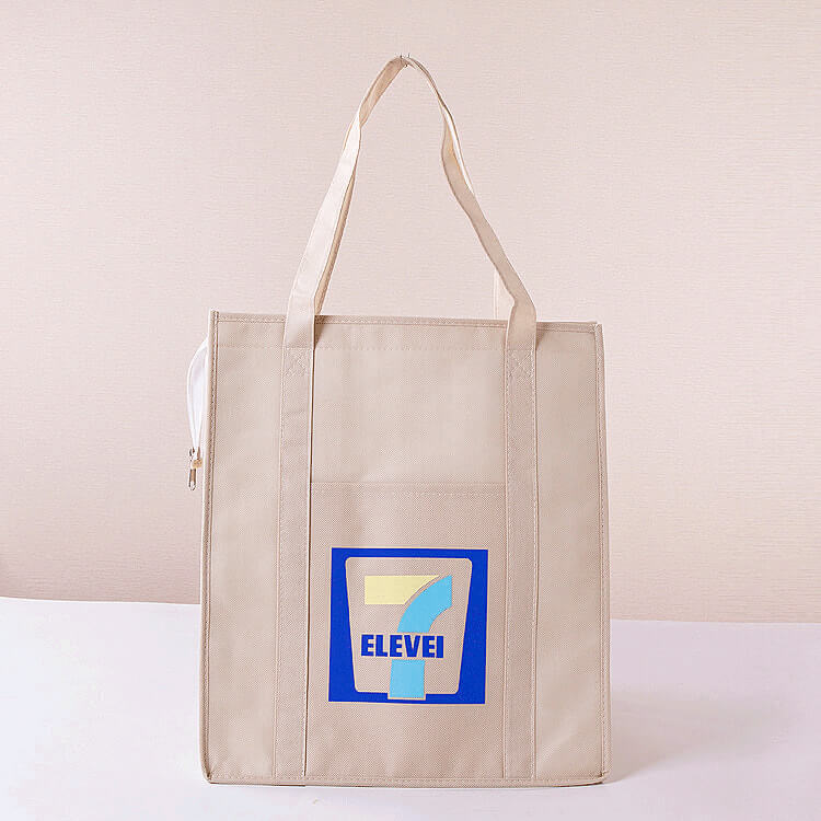 Custom Wholesale Reusable Custom Printed Tote Non-Woven Shopping Bags With Zipper - Homesgu