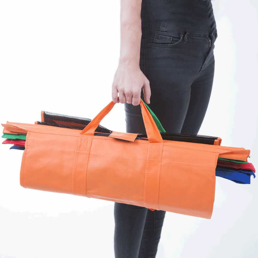 Custom Logo DIY Thicken&Foldable Reusable Trolley Cart Supermarket Shopping Tote Bags - Homesgu