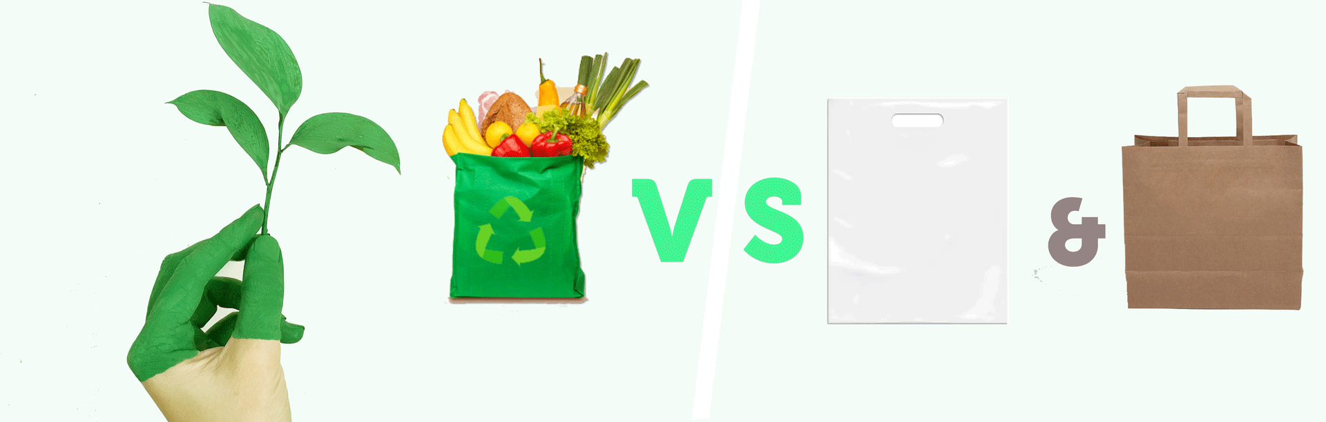 reusable bags vs plastic bags and paper bags