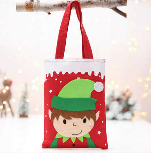 custom christmas gift cartoon tote colorful reusable bag 04
