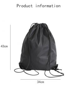 custom gift drawstring backpack polyester reusable tote bag 05
