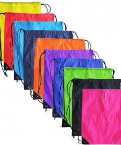 custom gift drawstring backpack polyester reusable tote bag 07