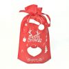 oem non-woven christmas reusable drawstring gift bag 04
