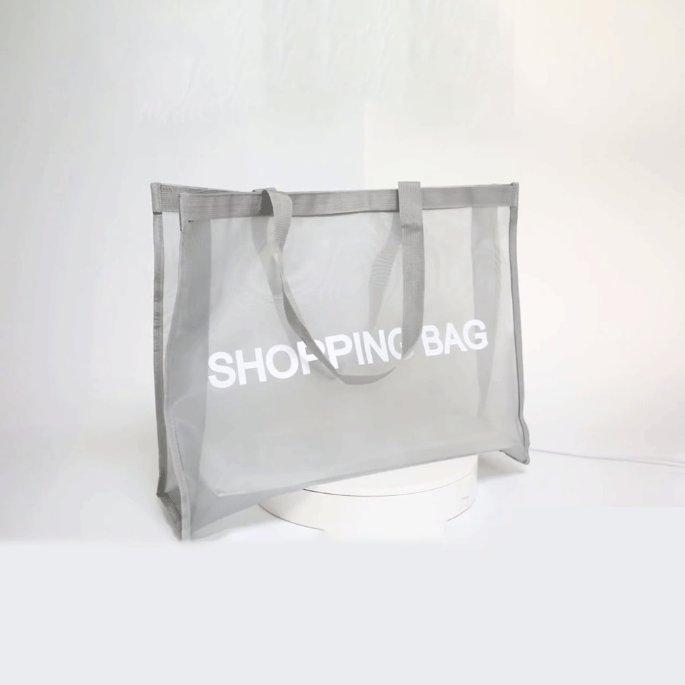 Mesh Shopping Bag, Silver