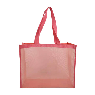 wholesale reusable tote mesh shopping bag nylon mesh beach net bag 06