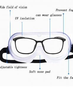 wholesale clear anti-fog design perfect eye glasses protective safety glass protection for lab chemical and workplace safety 01-03