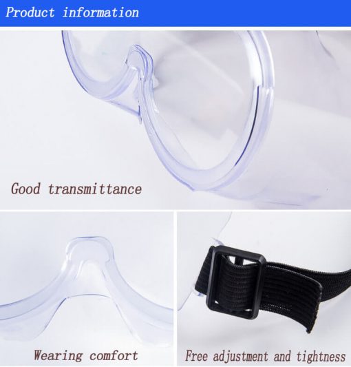 wholesale clear anti-fog design perfect eye glasses protective safety glass protection for lab chemical and workplace safety 01-05