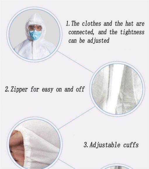 wholesale disposable medical equipment fast shipping hospital full body clothing coverall 01-03