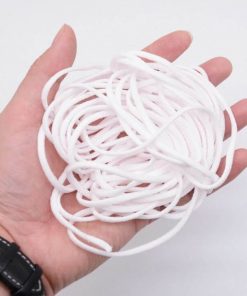 Wholesale Elastic Ear Loops Materials Supplier‎ White Tie Disposable Elastic Band 3mm Rope String Earloop Elastic Rope 04