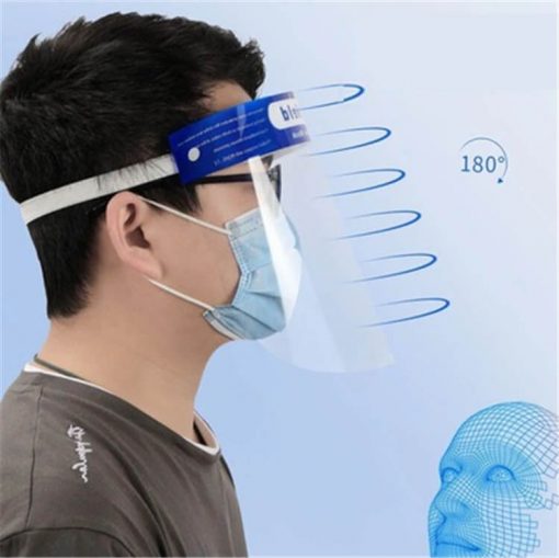 wholesale high quality safety equipment protective anti-fog 32x22cm comfortable fit plastic face shield for public use 01-03