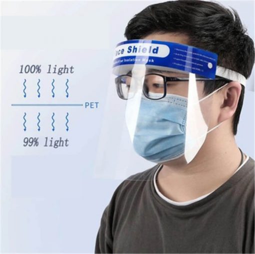 wholesale high quality safety equipment protective anti-fog 32x22cm comfortable fit plastic face shield for public use 01-04