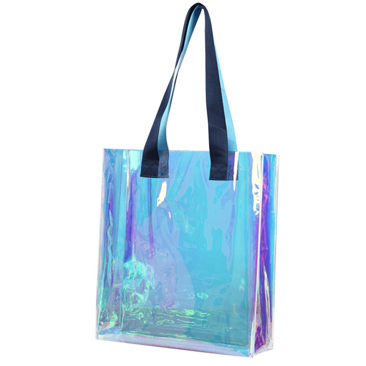 Fashion Laser PVC Beach Bag Holographic Iridescent Shopping Tote